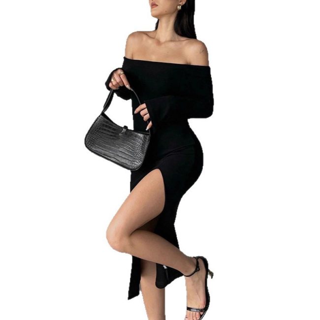Slim-fit Tube Top Off-shoulder Dress Women