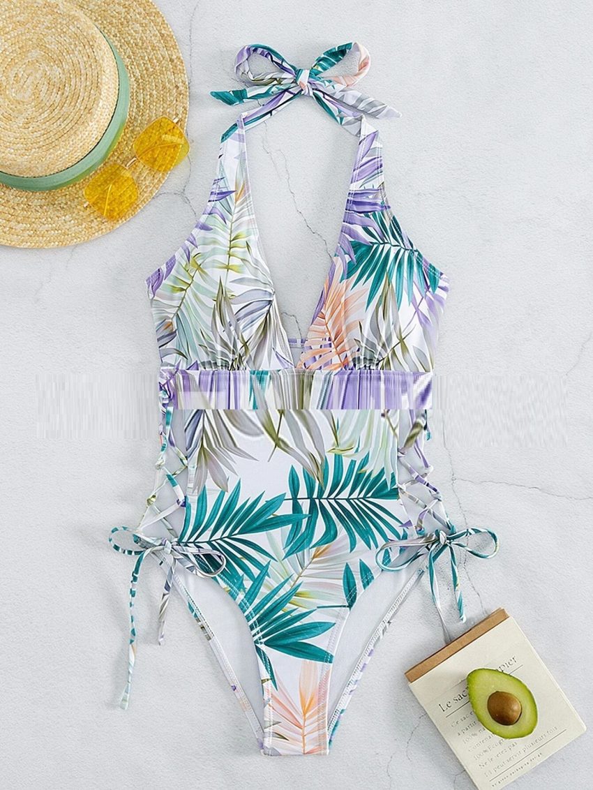 Printed One Piece Sexy Swimsuit For Women