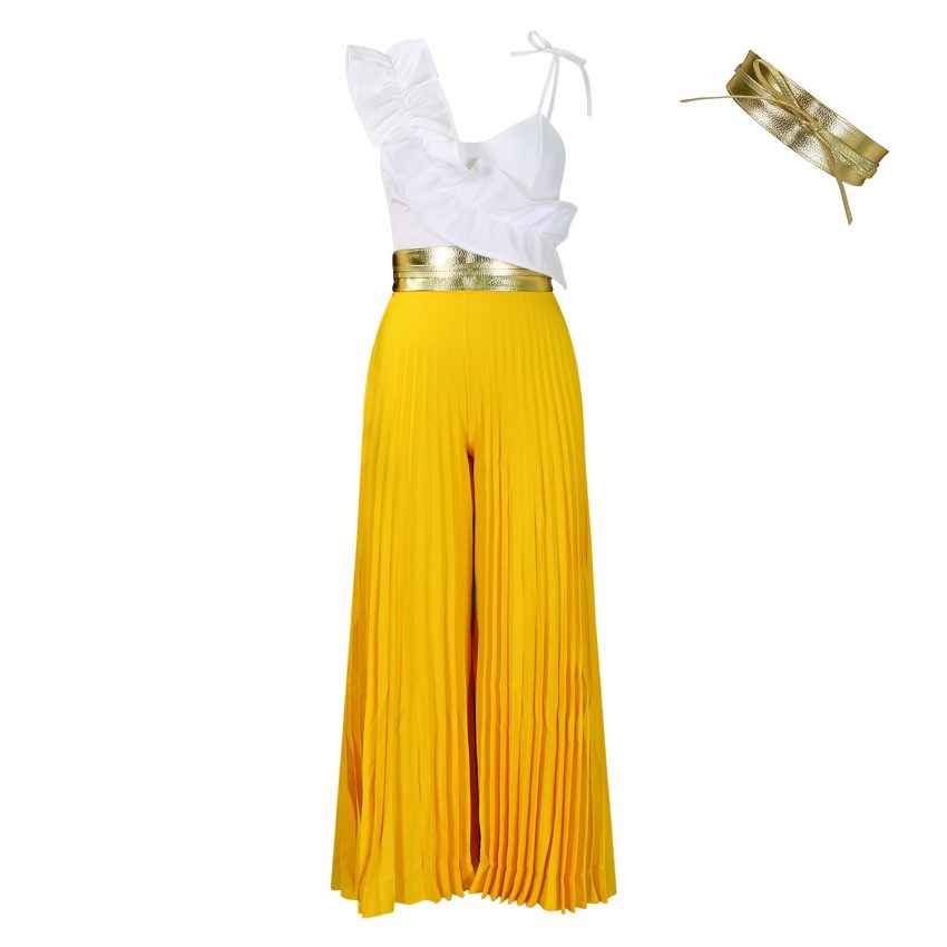 Top Wide Leg Pants Fashion Suit