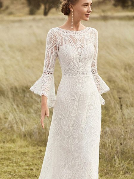 Women's Retro Bohemian Lace Light Wedding Dress