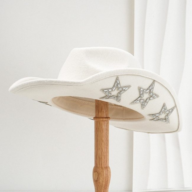 Woolen Felt Western Denim Top Hat Party Hat