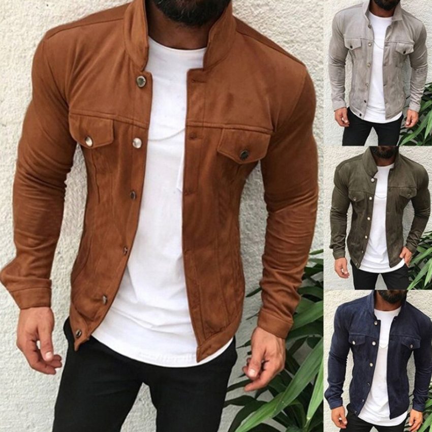 Multi-button Cargo Pocket Men's Casual Jacket