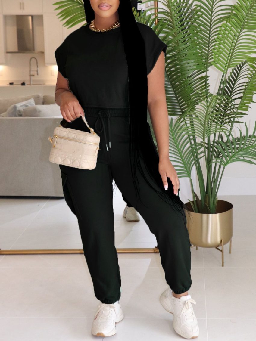 European And American Leisure Suit Top And Trousers