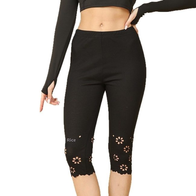 Oversized Leggings Summer Hollow Out Hot Printed Pattern Women