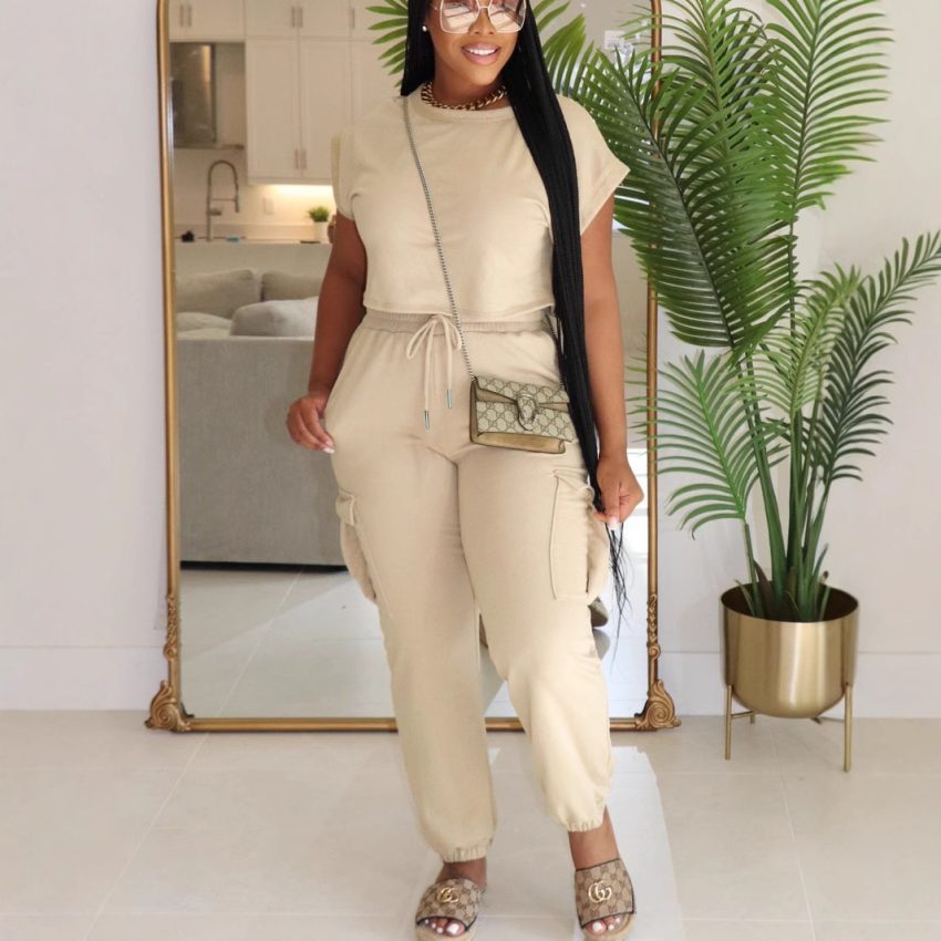 European And American Leisure Suit Top And Trousers