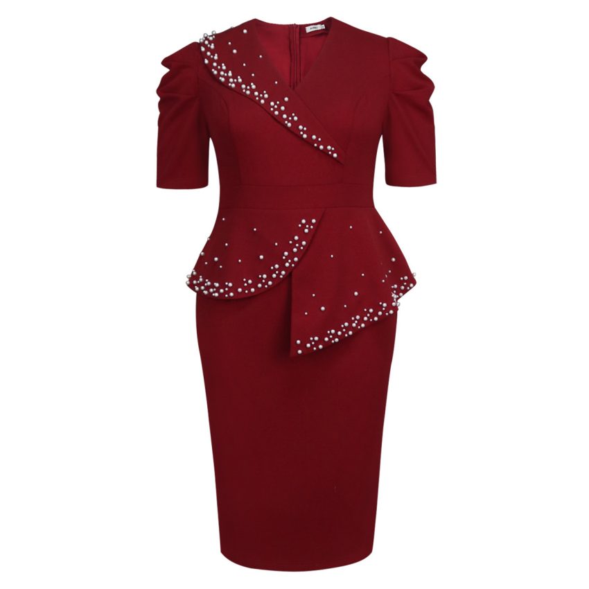 Ruffled Belly Covering Slimming Advanced Dress