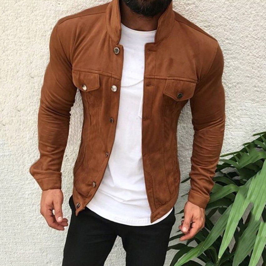 Multi-button Cargo Pocket Men's Casual Jacket