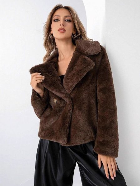 Fashion Loose Short Fox Fur Women's Coat