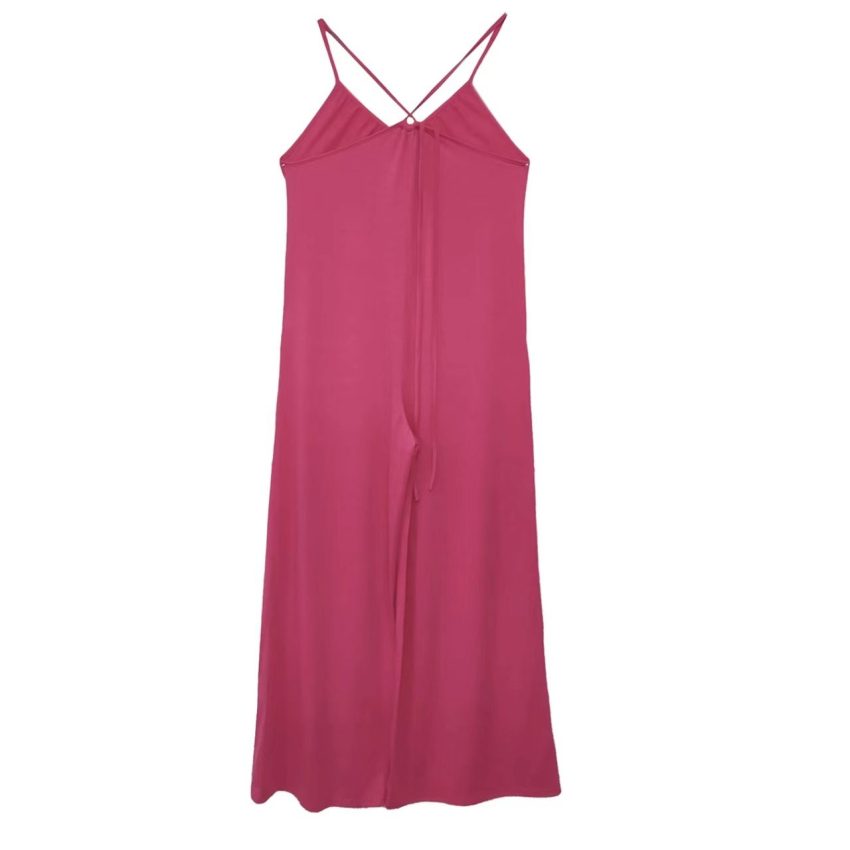 Women's New Cross Backless Wide Leg Camisole Skirt Jumpsuit