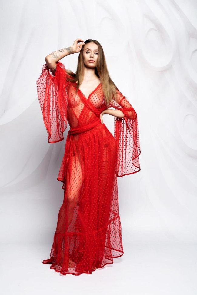 Extra Long Home Transparent Plus Size Sling Nightdress