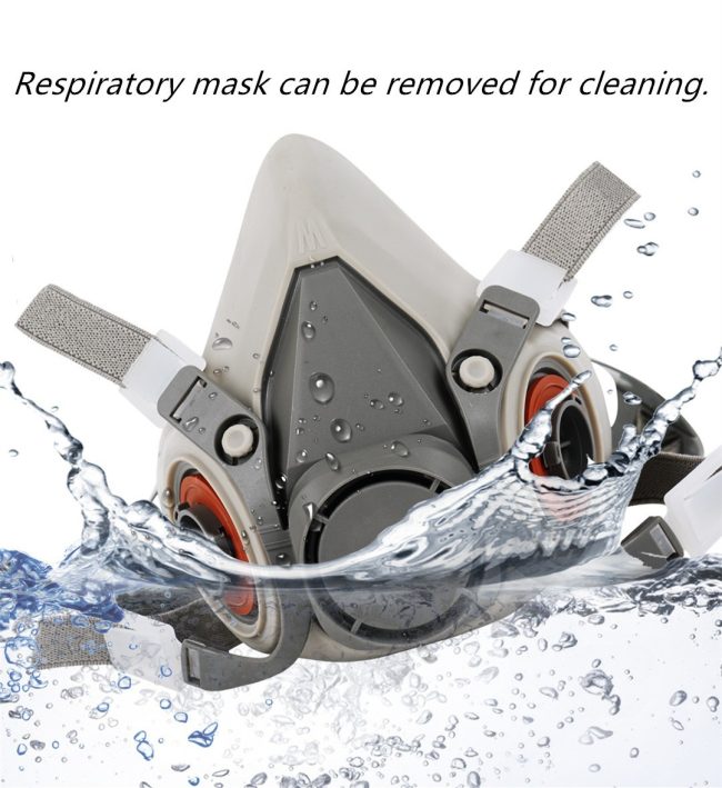 15 In1 Half Face Gas Mask Facepiece Spray Painting Respirator Reusable Safety Suit For 6200 With Filter Chemical And Other Work Protection