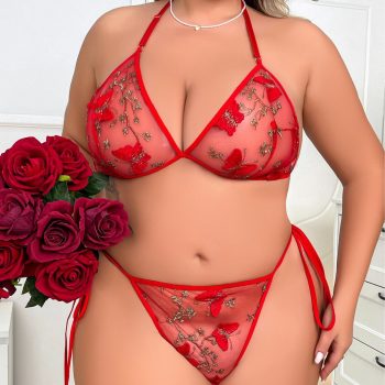 New V-neck Backless Sexy Lace Two-piece Set