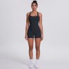 Brushed Outdoor Leisure Running Yoga Clothes Beauty Back Hip Raise Skinny Shorts Suit