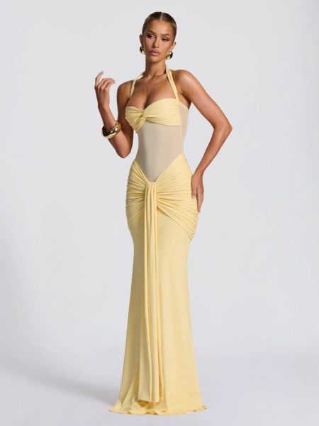 Women's Ribbon Slim-fit Sheath Dress