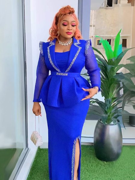 Women's Temperament Commute Business Two-piece Set Hip Skirt Dress