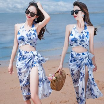 Vacation Seaside Hot Spring Women's Split Bikini Three-piece Swimsuit