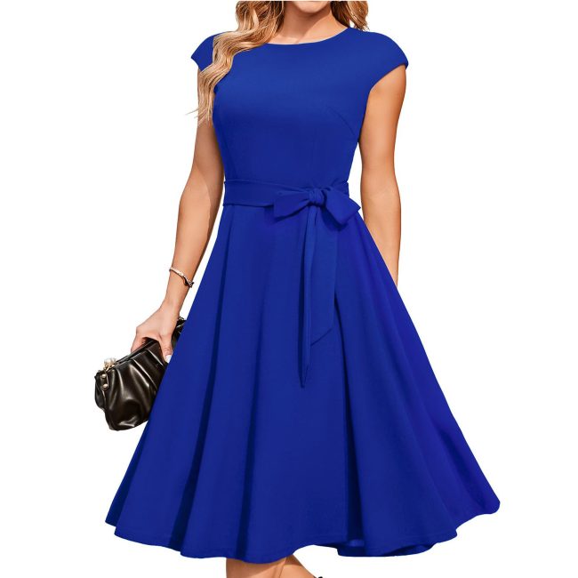 Sleeveless Lace-up Waist-tight Party High-end Dress