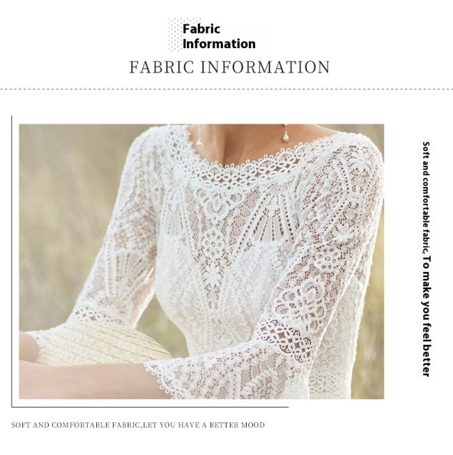 Women's Retro Bohemian Lace Light Wedding Dress