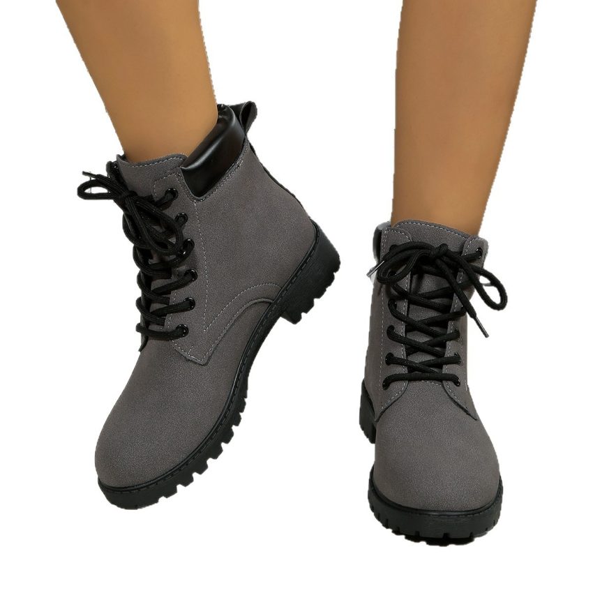 Women's Dr Martens Fashion Front Lace-up Plus Size Short Boots