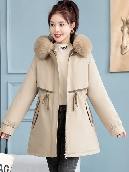 Removable Liner Mid-length Big Fur Collar Coat