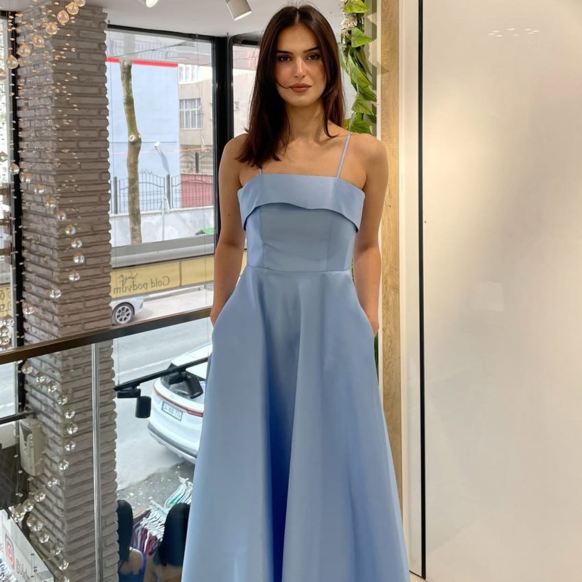 Solid Color Sexy Sleeveless Backless Tube Top Waist Long Dress