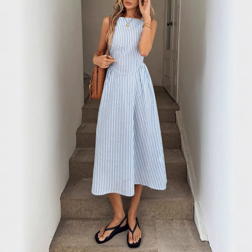 Women's Casual Sleeveless Pocket Fashion Dress