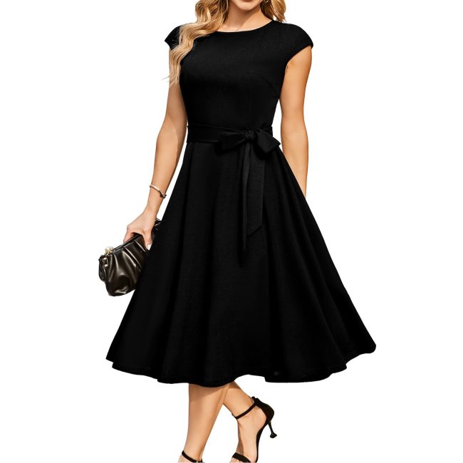 Sleeveless Lace-up Waist-tight Party High-end Dress