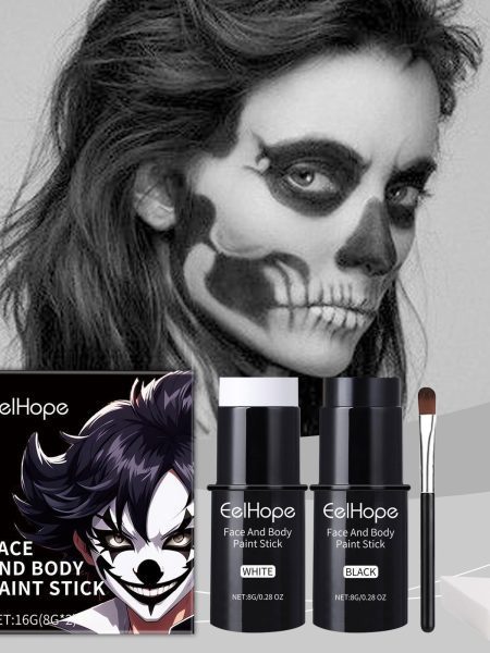 Halloween Face Colored Drawing Crayon Suit