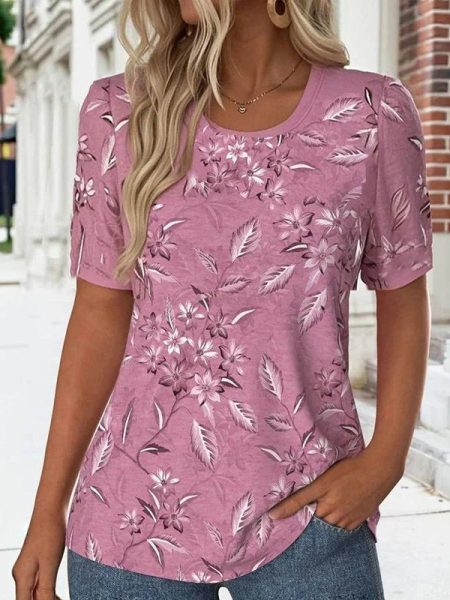 Women's Clothing Casual Print Top
