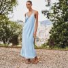 Silk Satin Texture Mid-length Sweet Women's Dress