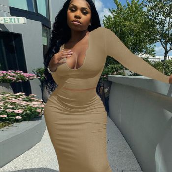 Women's European And American Solid Color V-neck Suit