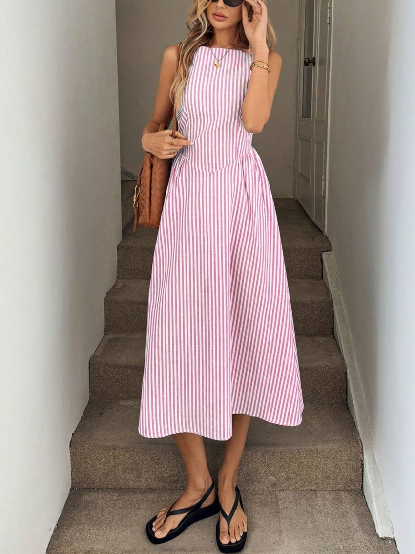 Women's Casual Sleeveless Pocket Fashion Dress