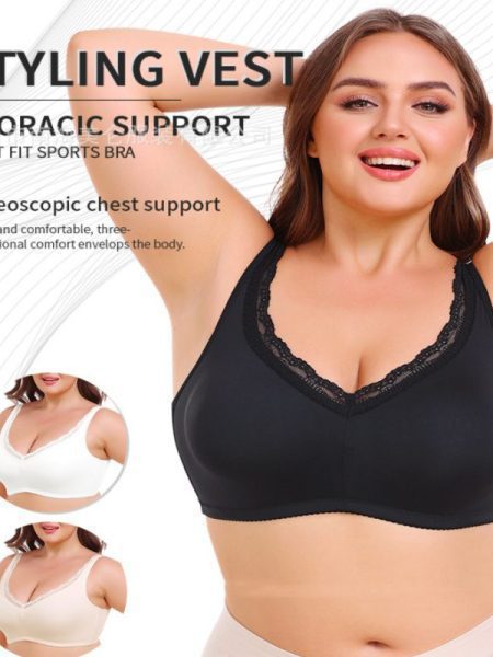 Full Cup Plus Size Underwear Breast Holding Thin Bra