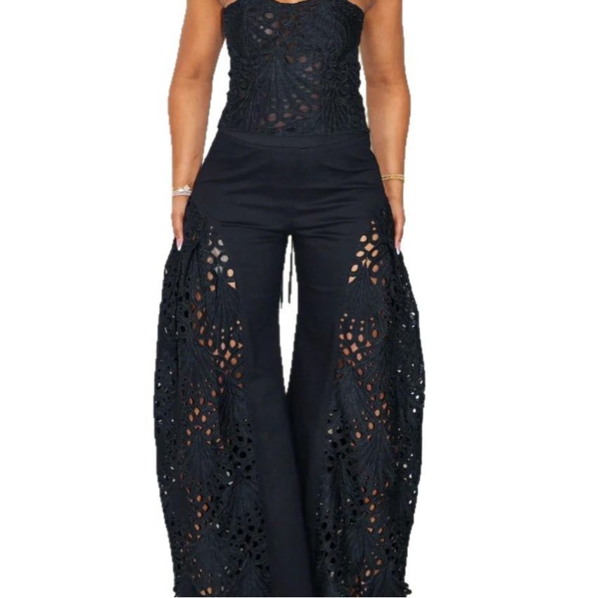 New Fashion European And American Style Women's Suit Lace Tube Top Two-piece Set