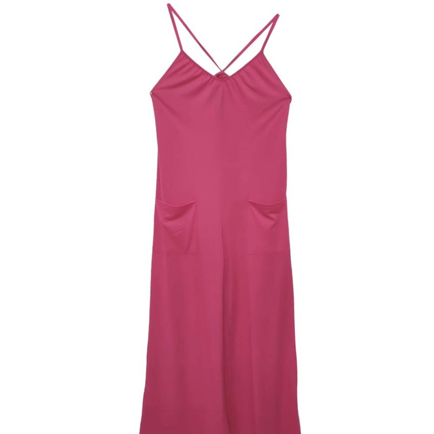 Women's New Cross Backless Wide Leg Camisole Skirt Jumpsuit