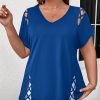 Women's European And American V-neck Cross-strap Short-sleeved T-shirt