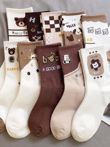 Women's Fashionable Hundred Cute Sweat Absorbent Long Socks