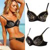 Women Nightclub Black Finger Bra