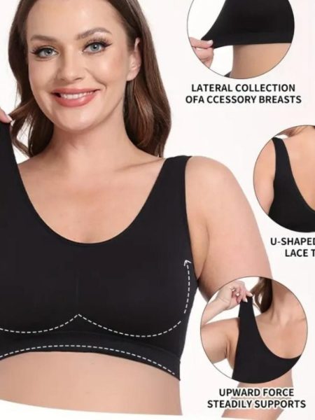 3-Pack Sports Bras For Women, Padded Strappy Racerback Push Up Open Back Medium Support Sports Yoga