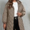 Elegant Hooded Zipper Cotton Jacket For Women