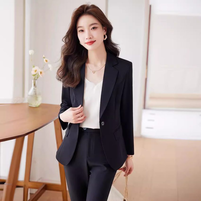 Red Blazer Women's Fall Winter Fashion Temperament Goddess Style Suit Suit