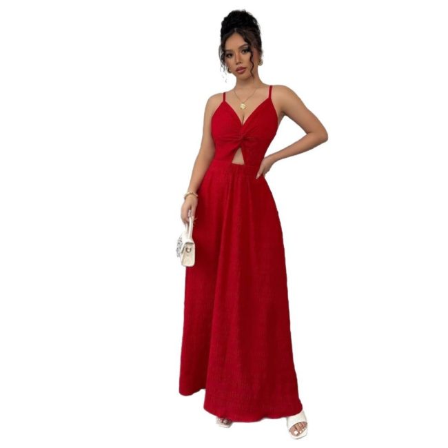 Beach Seaside Vacation Beautiful Red Dress