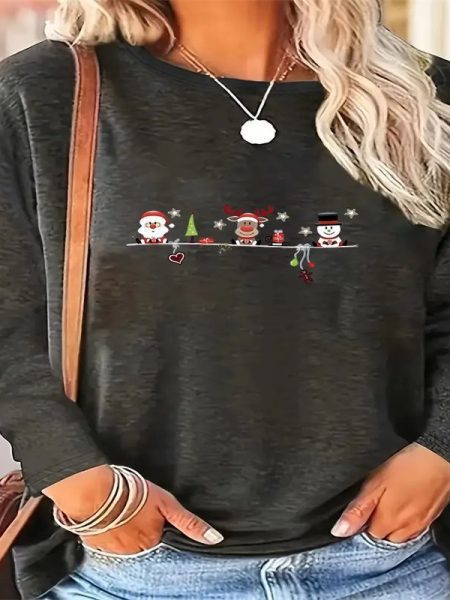 Women's Printed Hoodless Sweatshirt