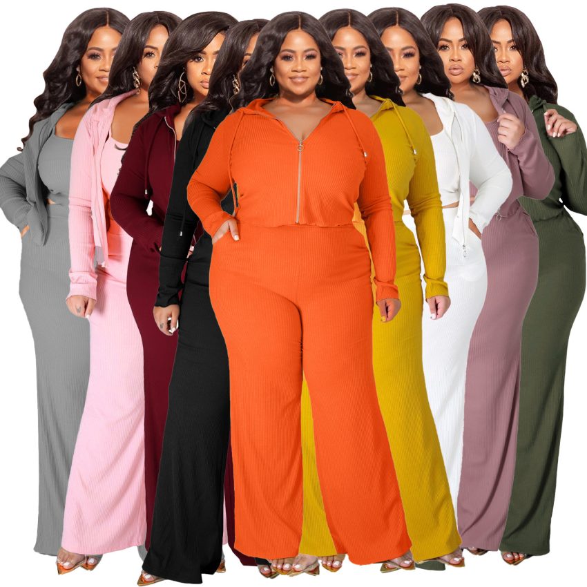 European And American High Elastic Sunken Stripe Three-piece Set Suit